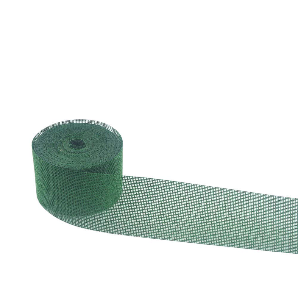 SCF2017 5cm*10m Faux Burlap Jute Ribbon Roll for Gift Wrapping,DIY Craft, Party, Wedding, Home Decoration(Green)