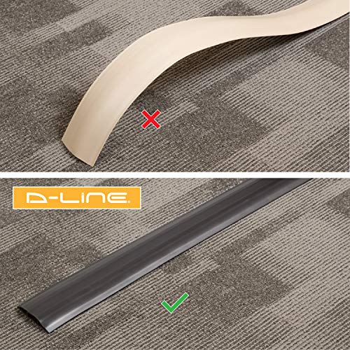 DLine Floor Cord Cover Heavy Duty Cord Protector FC83B, 6 Foot