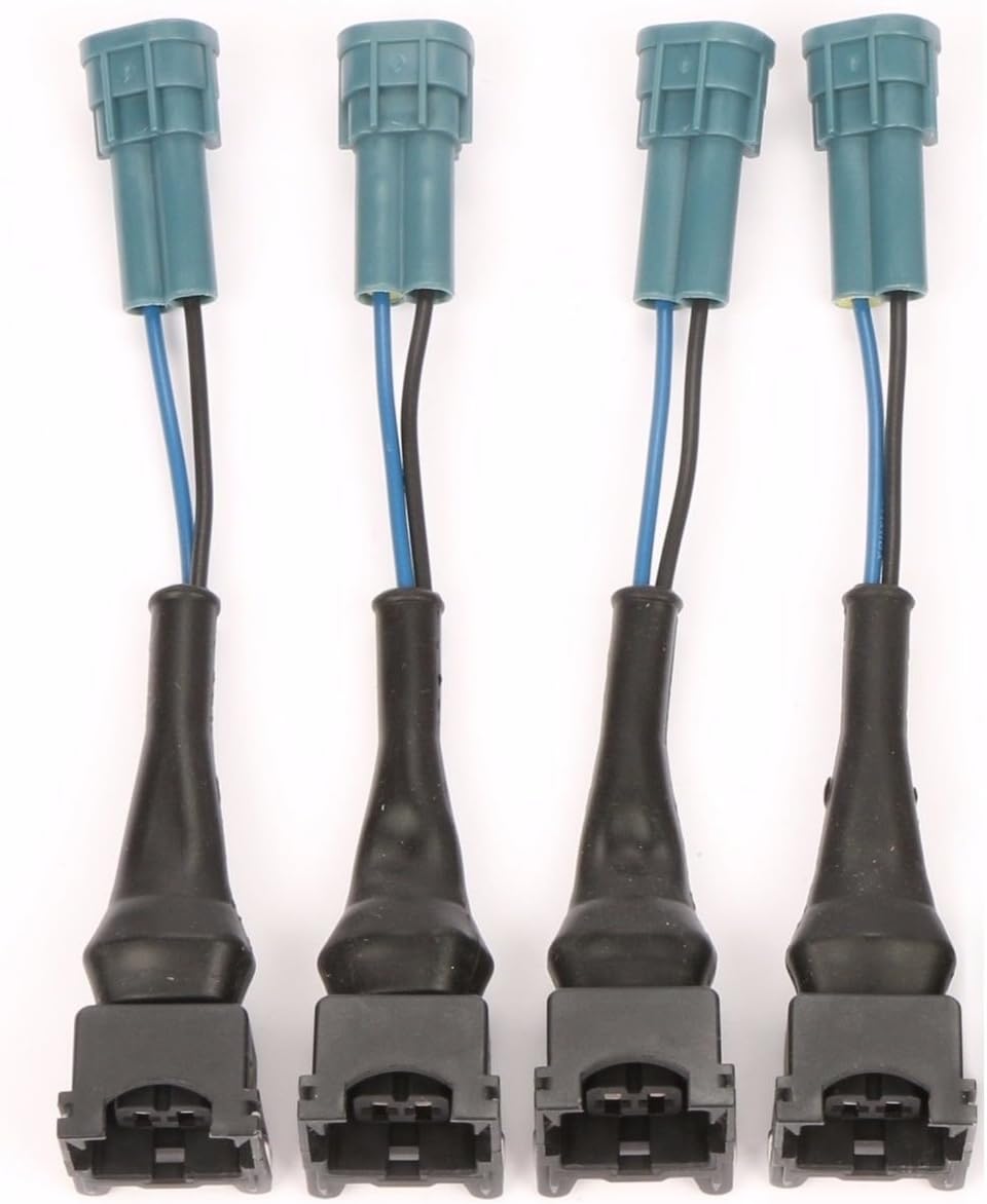 Set of 4 DENSO Female to EV1 A Adapter Male Plug Fuel Injector Adapters