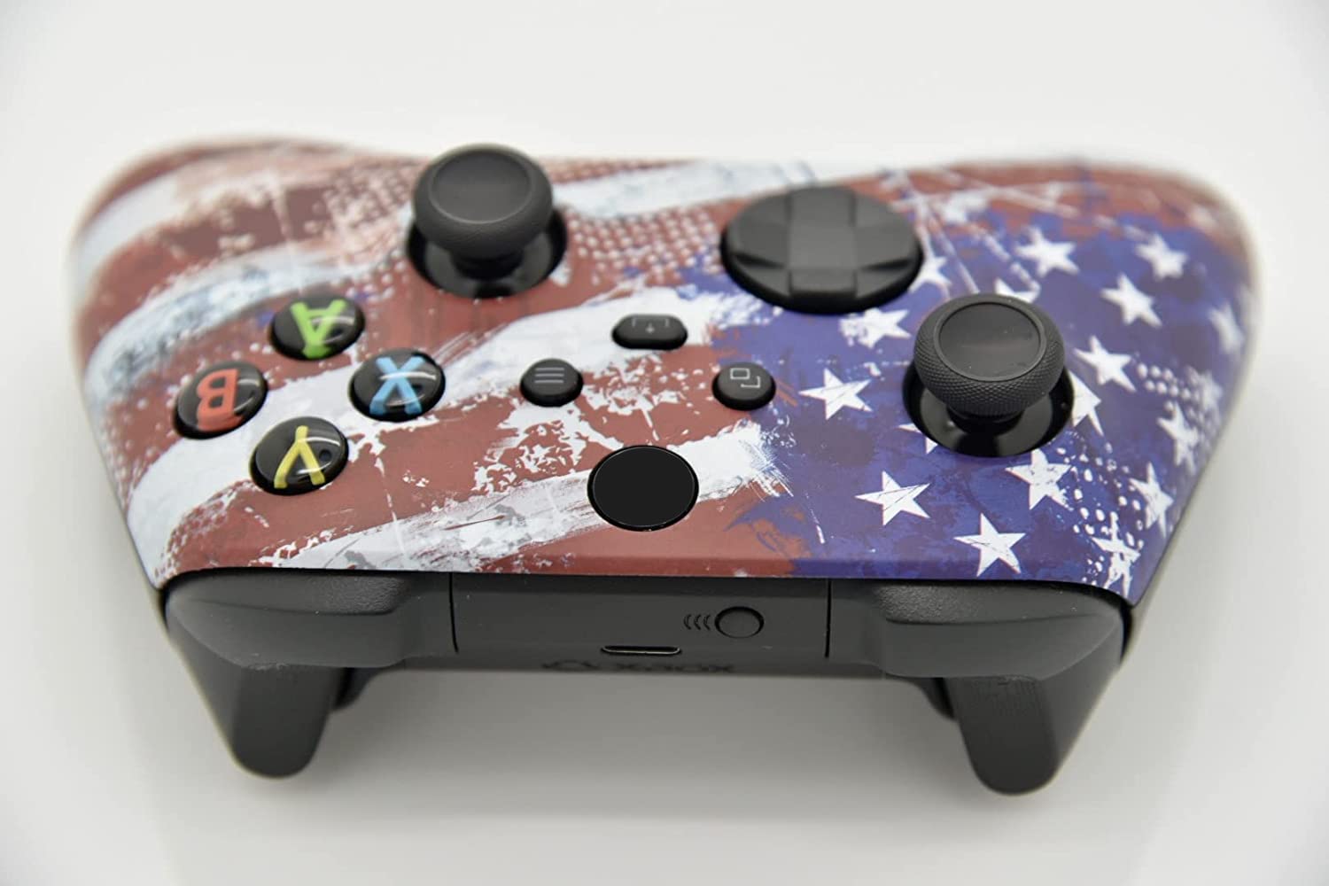 Hand Crafted Custom Controller Compatible with Xbox Series X/S & Xbox One (U.S Flag)