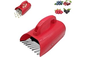 Chamomile Harvester & Berry Picker Scoop, Herb Picker Tool with Stainless Steel Comb, Ergonomic Flower Harvesting Rake for La