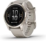 Garmin Epix Pro Sapphire Edition 42mm Soft Gold Cream Nylon Band
