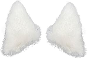 Agymo Fox Wolf Cat Ears Clips, Animal Furry Ears,Christmas Halloween Ears,Cosplay Costume Accessory Funny Gifts