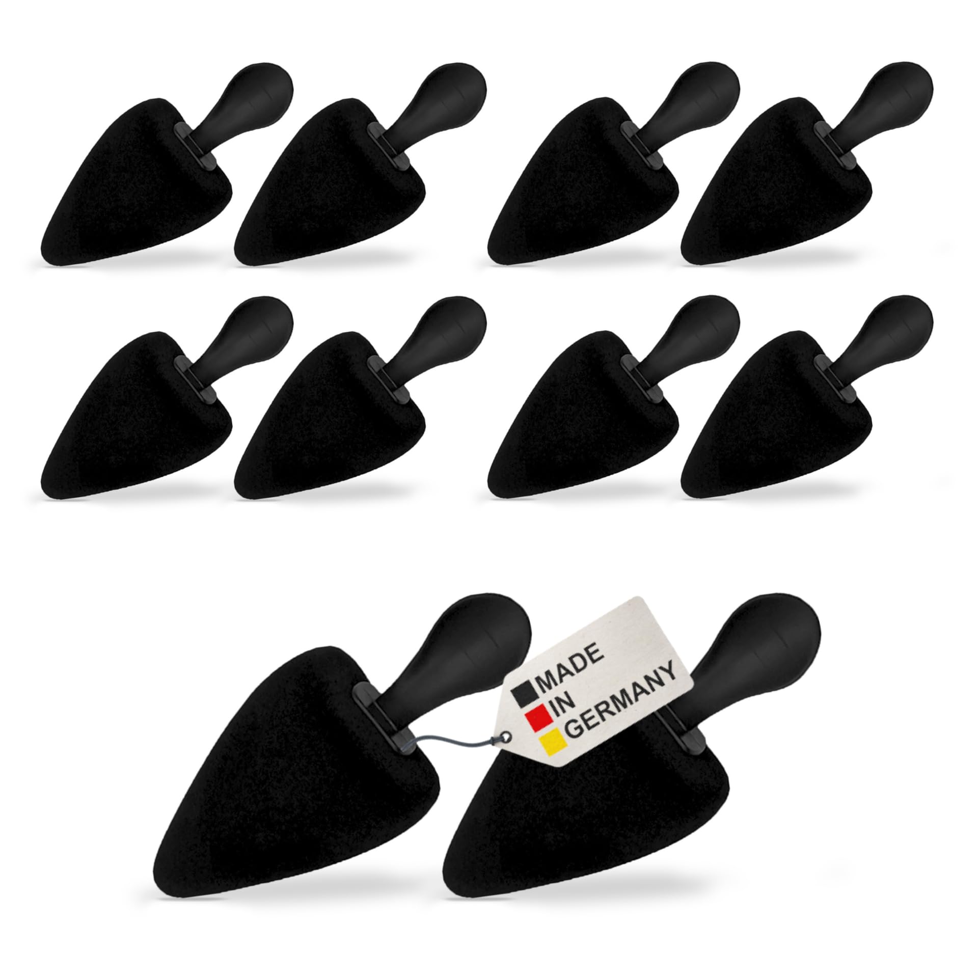 Delfa Grace Foam Shoe Trees, 5 Pairs, One Size Fits All, For Pointed High Heels & Ballerinas, Moisture Absorbing, Made in Germany