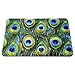 newplenty Doormat Entrance Floor Rug Indoor Mat Non-Slip Flannel for Bedroom Bathroom Living Room Kitchen Home Decorative 60x40CM (Peacock Feather)