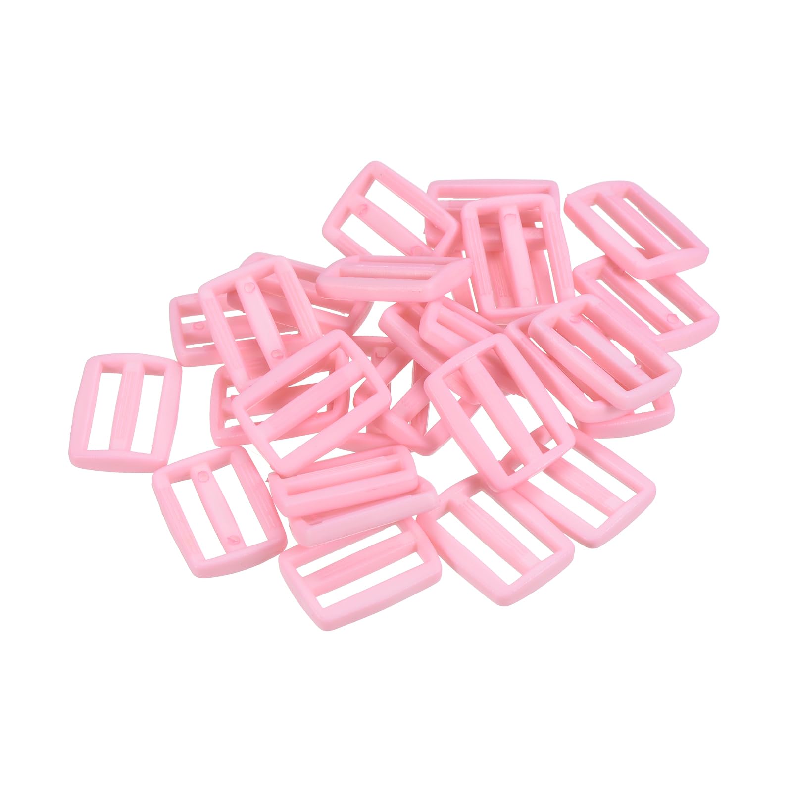 M METERXITY 50 Pack Tri-Glide Slide - Plastic Adjustable Slide Button Webbing Fastener, Apply to Purse Belt Strap Hardware (3/4 Inches, Pink)