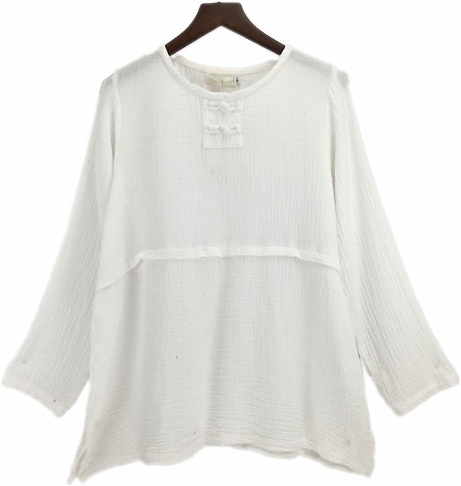 Women cotton linen Blouses Ladies Casual Shirt Tops Plus Size Blusas Blouse white XXXL