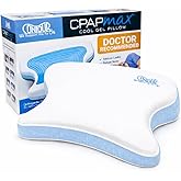 Contour CPAPMax Cooling Gel - CPAP Pillow for Side, Back and Stomach Sleepers with Adjustable Memory Foam - Pillow for CPAP Users, Sleeping with Mask