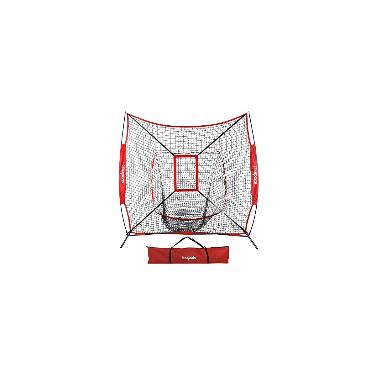 ZENY 7'×7' Baseball Softball Practice Net w/Strike Zone Hitting Batting