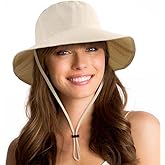 Water-Resistant Sun UPF 50+ Bucket Hat Protection Packable Brimmed Boonie for Women Men Summer Lightweight Hiking Outdoor Cap