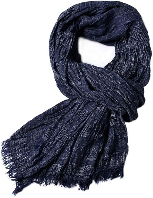 New European and American men scarves dyed solid color fringed scarves