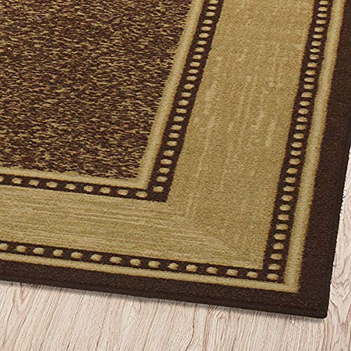 Machine Washable Bordered Design NonSlip Rubberback 3x5 Traditional