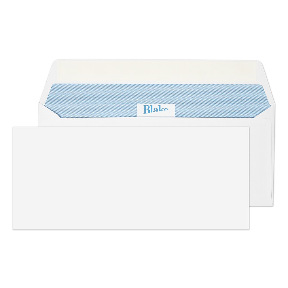 Blake Envelopes Premium Office 39215 Amerikanische Größe 10 Briefumschläge Haftklebung Ultra Weiß Wove 105 x 241 mm 120g/m² | 500 Stück