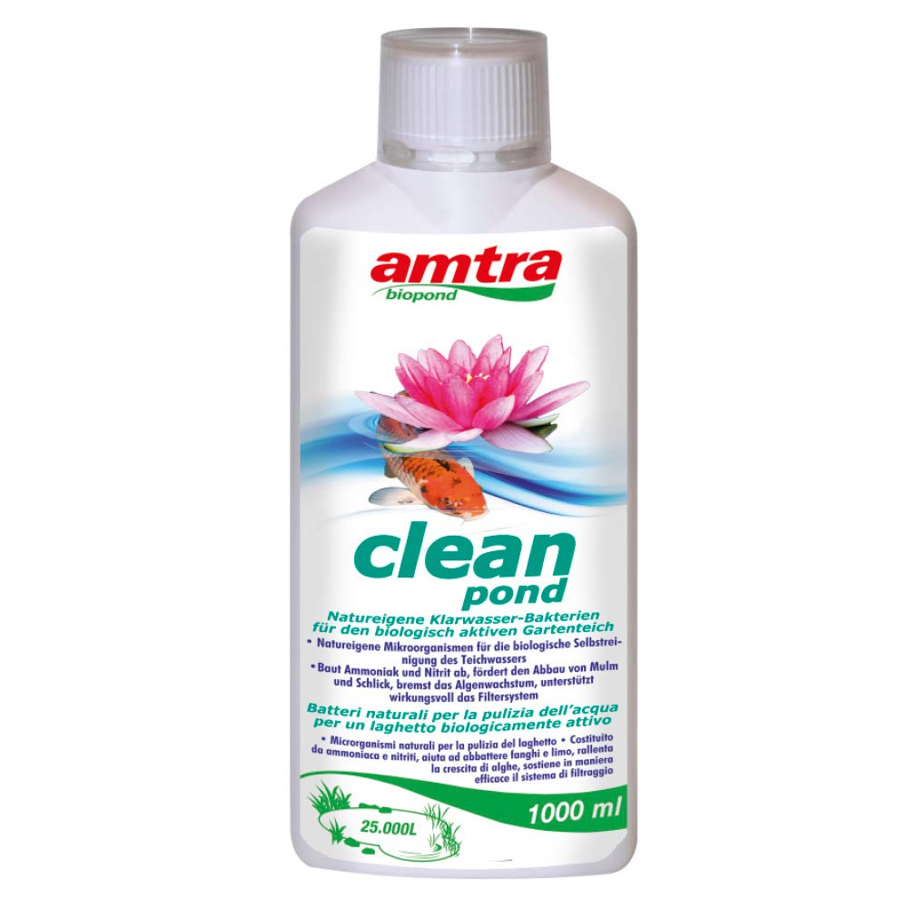 AMTRA Bio-Pond Clean for Aquarium Water Treatments and Test Kits, Clean, 1000 ml