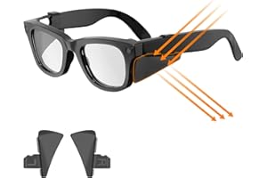 HIBLOKS Safety Glasses Side Shields for Ray-Ban Meta Wayfarer/Skyler/Headliner (Gen 2) & Oakley Meta HSTN Smart Glasses Accessories, Durable Anti-Slide Design, Lightweight Comfort Fit for Secure Wear