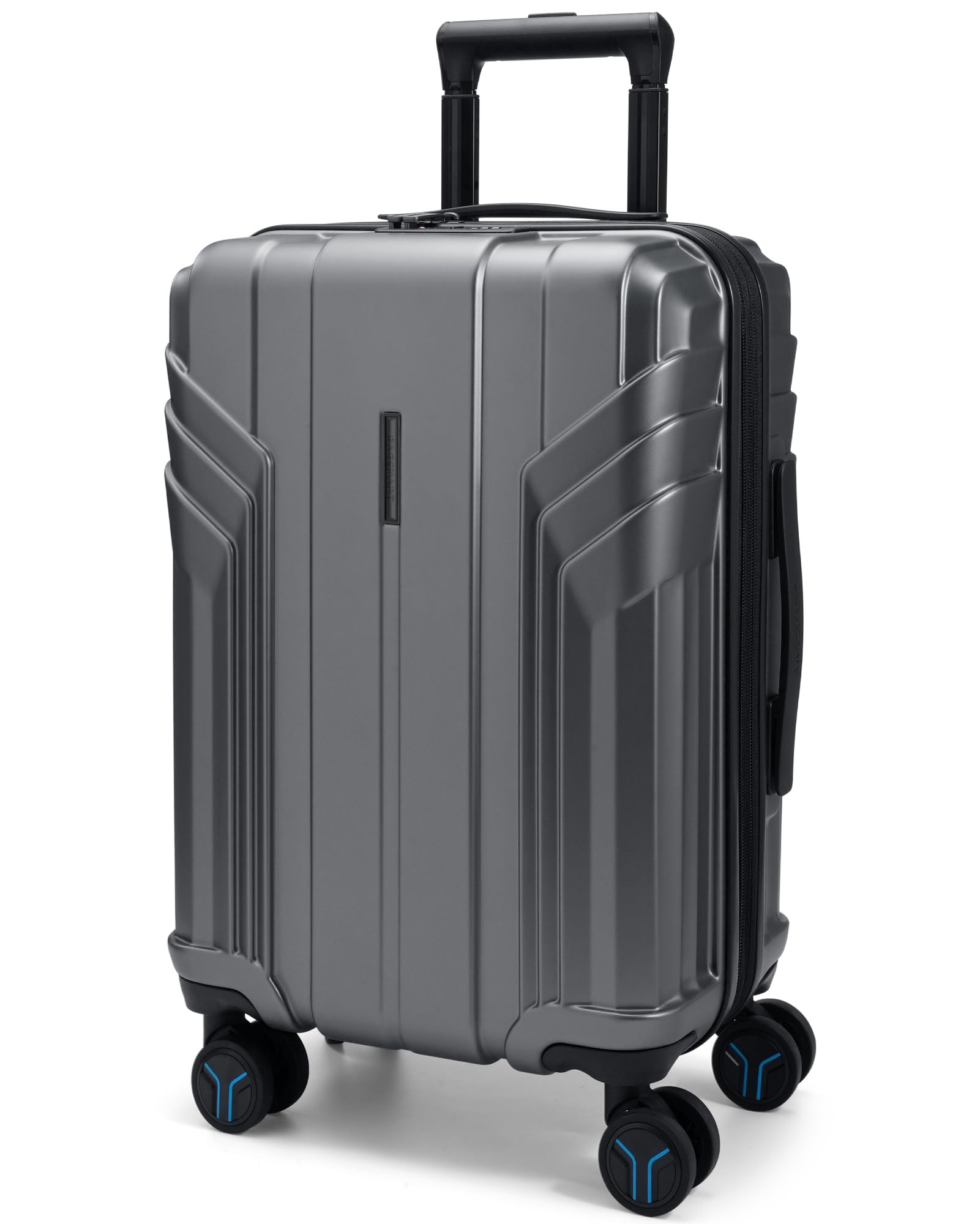 BAGSMART Expandable Carry On Luggage 22x14x9 Airline Approved, 1OO% PC Lightweight Hard Shell Suitcase, 20 Inch Travel Luggage with Spinner Wheels, Waterproof Rolling Suitcase, Gray…
