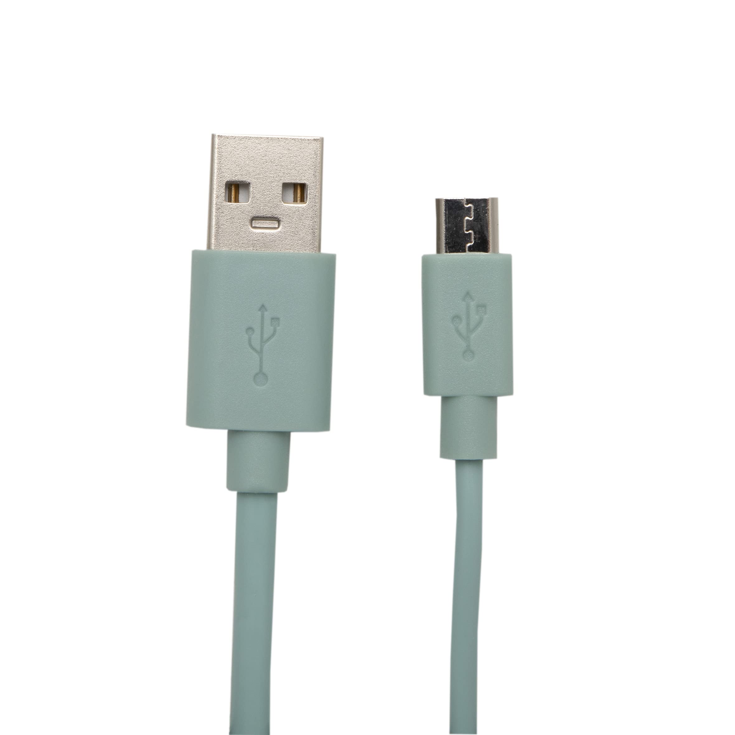 APM 600408 - Micro USB Cable - Charge and Sync Cable with USB A Male Connector - Cable for Micro USB Charger - Compatible with Smartphone and Tablet - 1 m Long - Mint