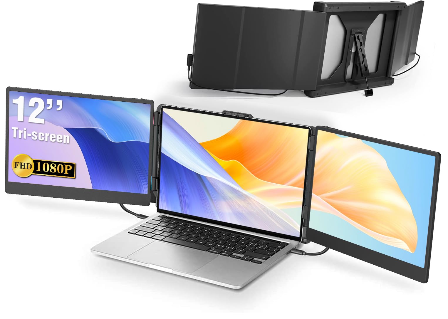 Mua 12'’ Laptop Monitor Extender for Triple Monitor Dispaly, FHD IPS ...