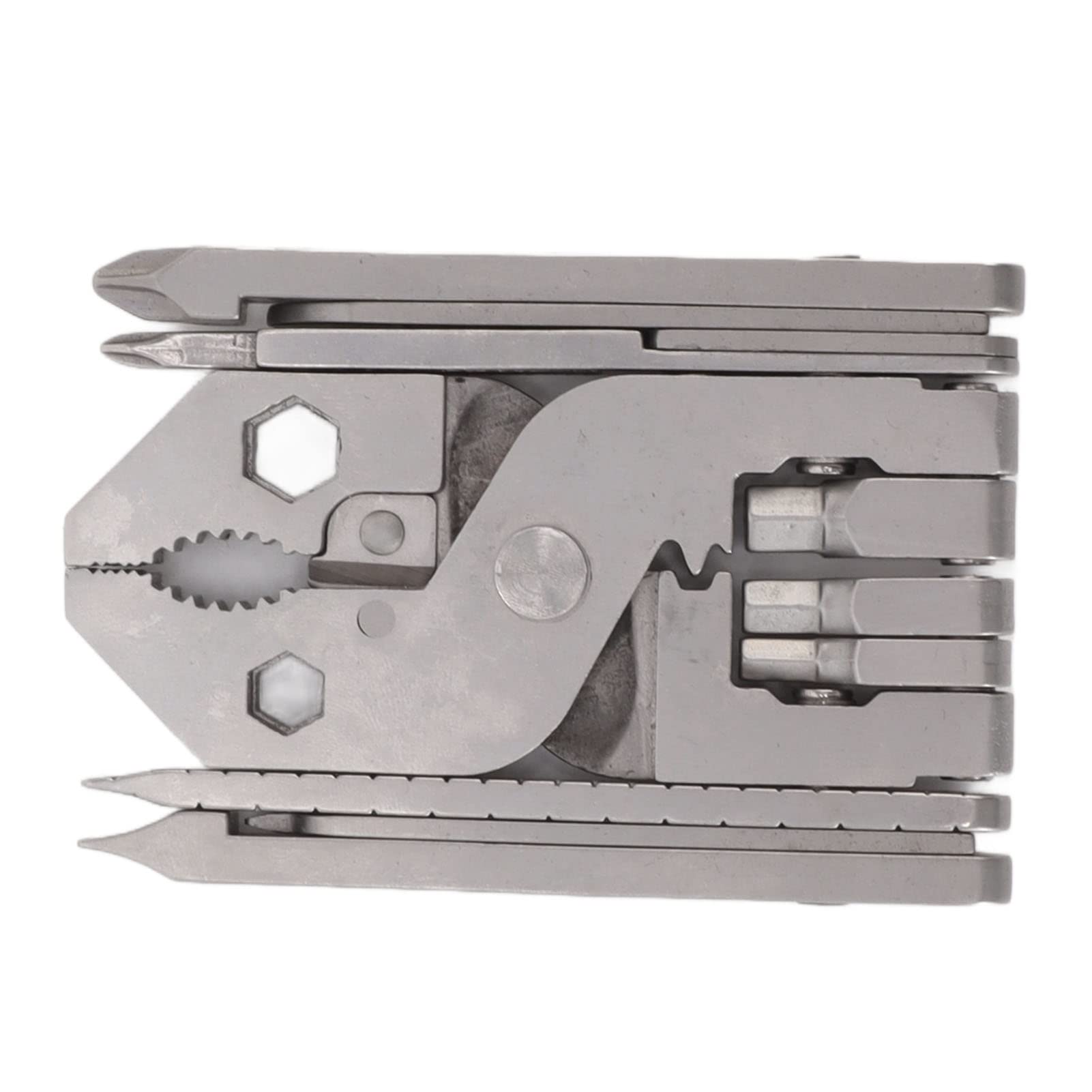 Photo 1 of Micro Pocket Multitool, Cast Multitool Pliers , Tool Pliers Steel Screwdriver Card Needle Wire Stripper Wrench Multi Tool Portable Folding Multitool Plier Ideal Gifts for Dad