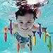 Fajiabao Diving Toys for Swimming Pool Gliding Shark Throwing Torpedo Rockets Underwater Colorful Rubber Dive Gems Summer Toys Birthday Gift for Kids Boys Girls Teens Adults 8 Pieces( Color Random)