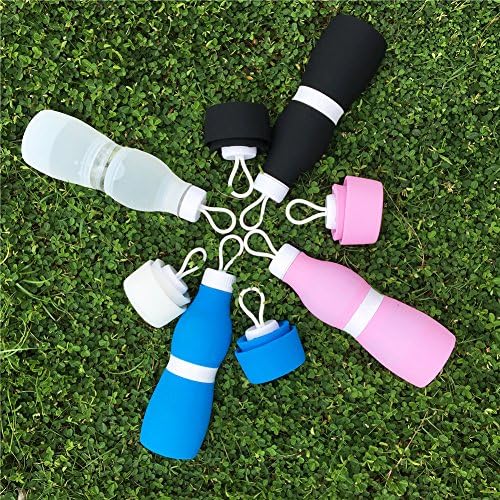 Collapsible Water Bottle, Folding Water Kettle for Sport Travel Outdoor, BPA Free, Big Capacity 700 ml, Women Gift (Blue)