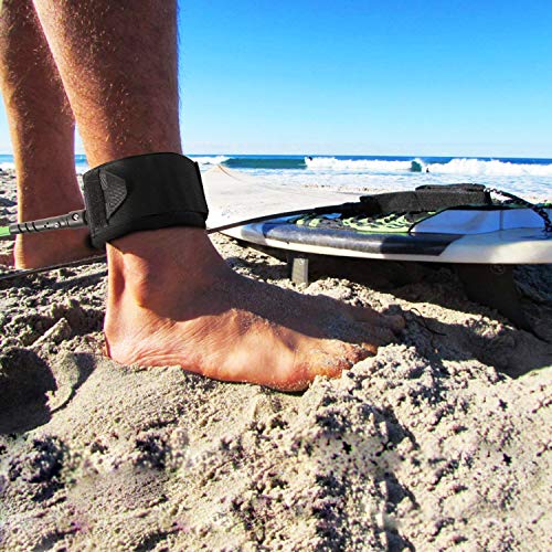 image for Zacro 10in Premium SUP Leash - Coiled Stand Up Paddle Board Surfboard 
