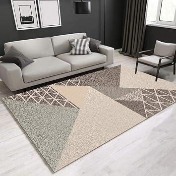 Amazon De Awlly 3d Bedruckter Teppich Grau Rechteckiges Design
