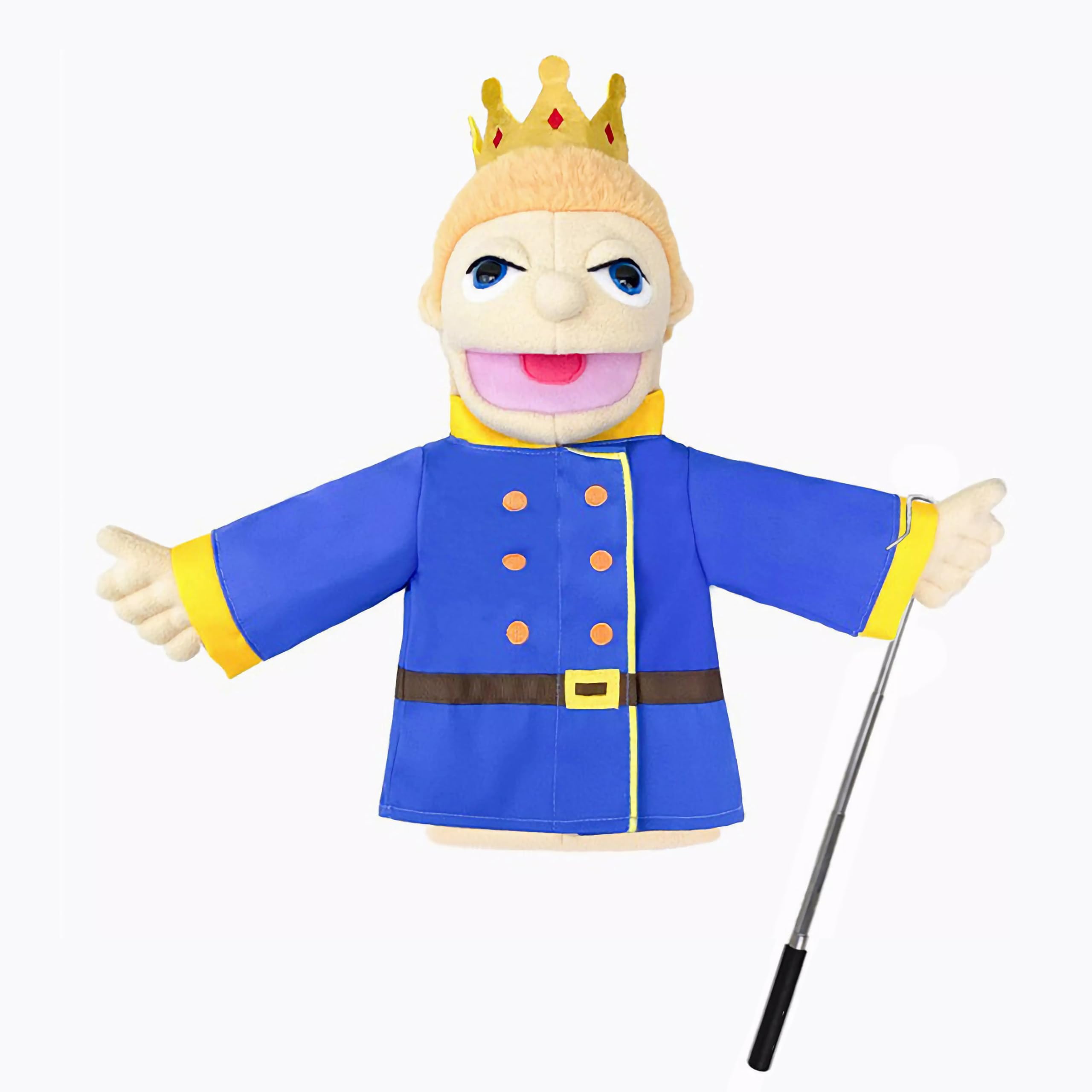 LOMTRATS Theater Hand Puppets for kids,Includes Teacher, policeman, farmer, pirate, detective, etc. with Movable Open Mouths,Perfect for Storytelling,Teaching,Festival Gifts,1 PCS with Joystick