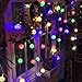BlueFire Lantern String Lights Outdoor String Lights w/ 50 Led Bulbs 31ft Long Globe Fairy Light for Christmas Party, Landscape Indoor Window, Bedroom, Wedding (Multi-color)