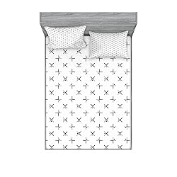 Ambesonne Baseball 2 Pack Fitted Sheet & Pillow