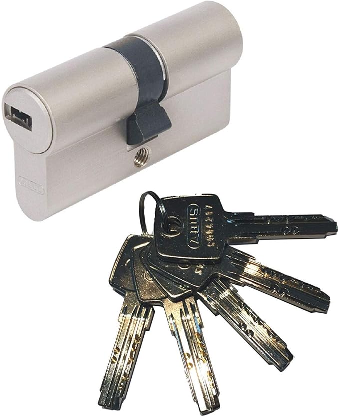 Cylindre De Serrure Double ABUS TI14ST 30/50 - Titalium - Jusqu'à 100 Clés - Installation Facile