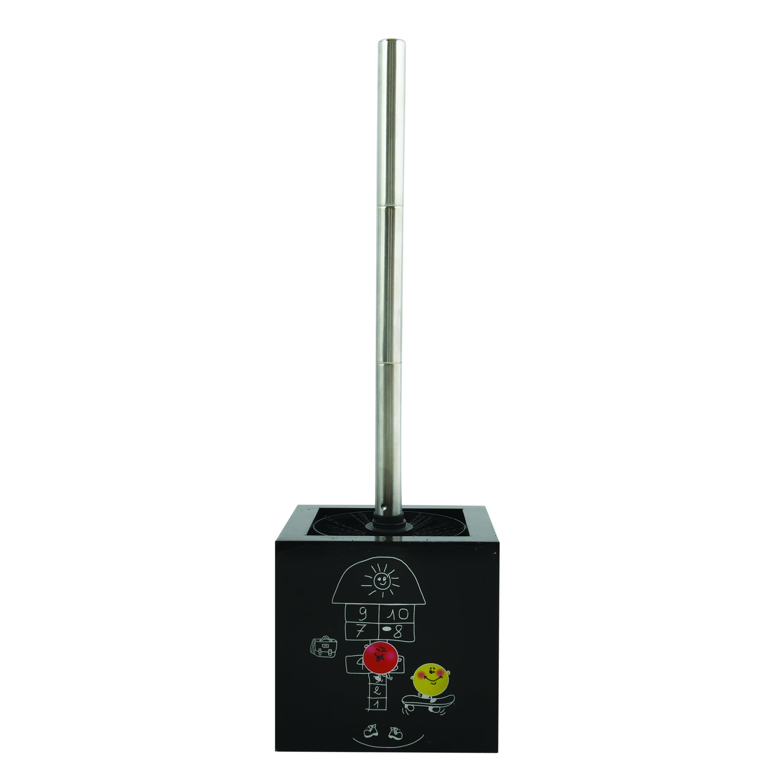 MSV "Hopscotch Toilet Brush, Black/White