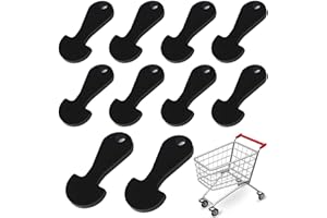 Black Shopping Trolley Tokens Key,10Pcs Shopping Trolley Release Key,Shopping Trolley Release Key,Coin Trolley Unlock Release