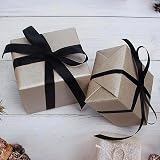 YAAVAAW 22m 10mm Thin Black Satin Ribbon Gift Wrapping Halloween view 3
