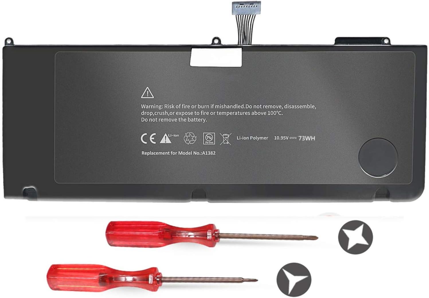 ASKC 79Wh A1382 Laptop Battery Compatible with MacBook Pro 15 inch A1286 (only for Early 2011, Late 2011, Mid 2012), fit 661-5844 020-7134-A MC721LL/A MC723LL/A