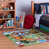 Thomas the Train Play Mat HD Digital Thomas and Friends Railway Road Rug Kids Bedding Area Rugs, 40