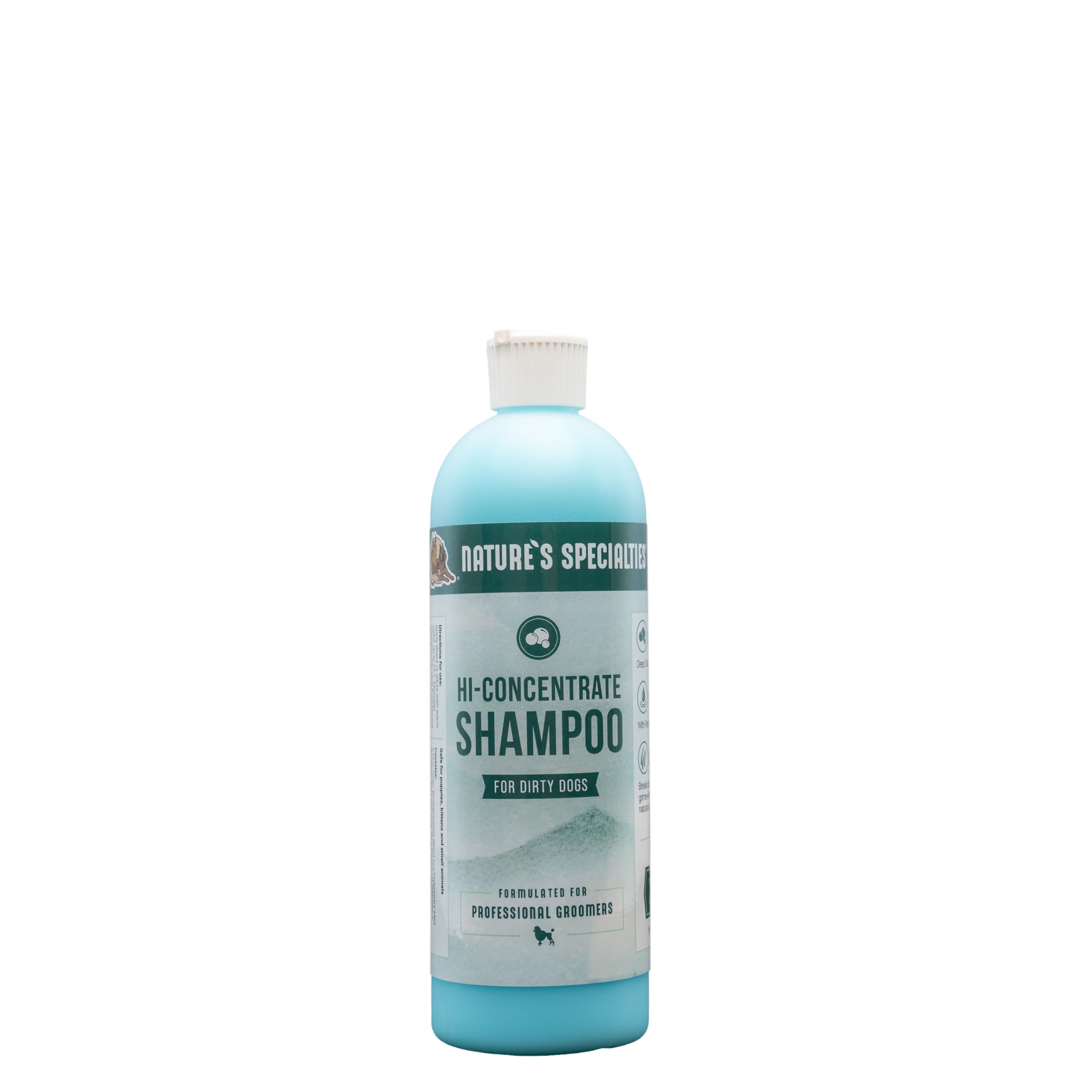 Nature's Specialties High Concentrate Dog Shampoo - Deep Cleansing Dog Shampoo for Smelly Dogs - Texturising & Degreasing Shampoo - Highly Concentrated to Leave Clean & Shiny Coat, 473ml