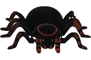 Asixxsix Remote Control Spider Toy, Dual Mode Wall Climbing and Ground Crawling RC Spider with Lifelike Design and LED Eyes, 