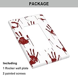 Pznen Bloody Handprint Plug Cover Wall Plate Blood
