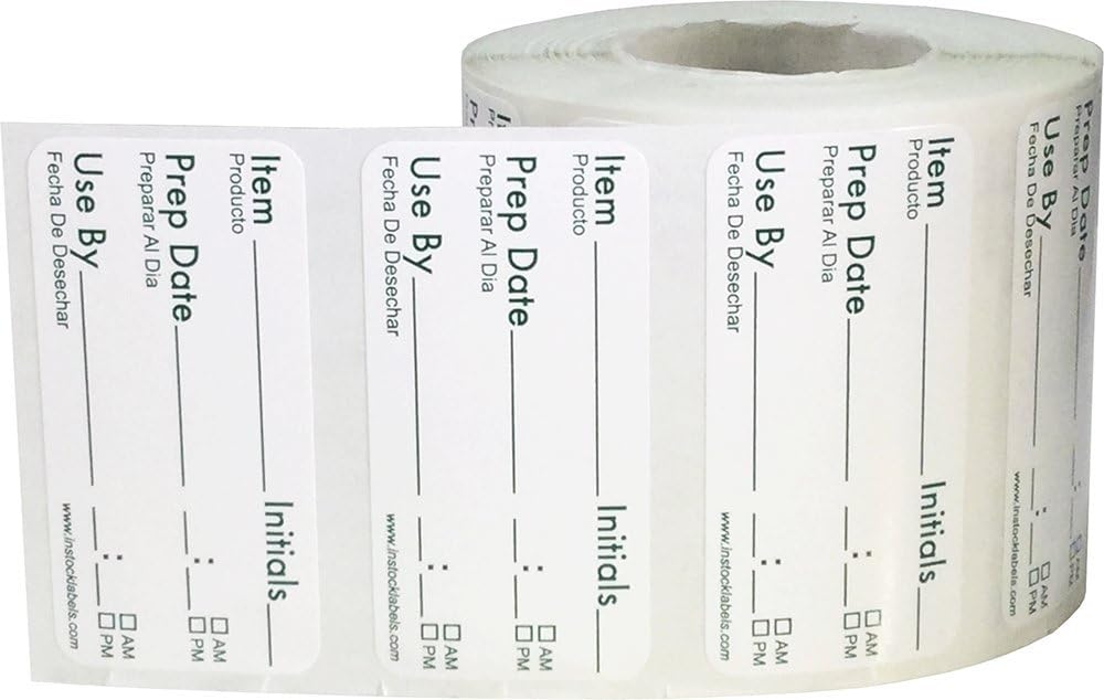 Rotating Labels Removable Food Rotation Labels, 25 x 51 mm 1 x 2 Inch Shelf Life ...