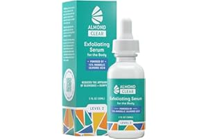 ALMOND CLEAR Body Clearing Serum [1 Fl Oz] Level 2 Acne Serum - Advanced Formula for Body Acne, Folliculitis, Back, Butt, Chest, Thighs, Shoulders - Mandelic Acid