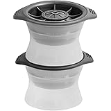 Meetall 2 Pack Round Large Ice Ball Mold for Whiskey,Cocktail and Soft Drinks.Slow Melting,Long-lasting Chilled,Super Large S