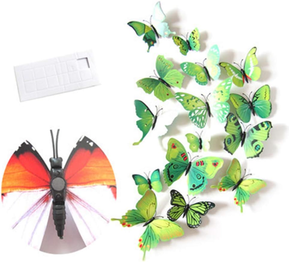 PYXM Tatuajes de Pared 36 Piezas Decoraciones de Mariposas DIY Murales