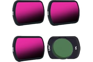 BLAUOCHI Magnetic Variable ND Filter Set Compatible with DJI OSMO Pocket 3, 4 Pack CPL/ND16ND64/ND256,Neutral Density Filter 