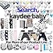 Kaydee Baby Organic Cotton Reversible Teething Chew Pads w/Organic Fleece Inner Lining for Baby Carriers for Girls and Boys - 2 Pack - Variety of Options Available (Stripes)