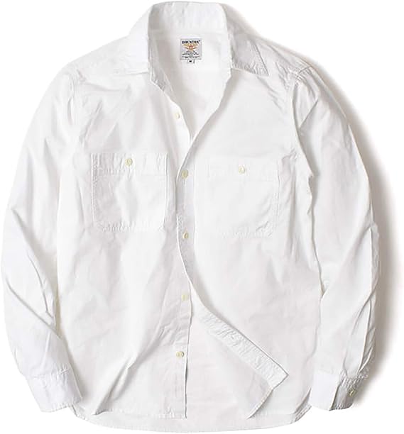 Amazon ヒューストン シャンブレーシャツ メンズ 長袖 ワークシャツ アメカジ カジュアル シャツ 通販