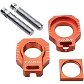 Tusk Racing Axle Blocks - Orange Compatible with KTM 350 SX-F 2013-2022 | 250 SX-F 2013-2019, 300 XC 2013-2019