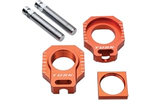 Tusk Racing Axle Blocks Orange Compatible with KTM 350 SX-F 2013-2022/250 SX-F 2013-2019/300 XC 2013-2019
