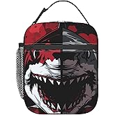 cromcu Insulated Lunch Box for Adults Boys Girls Kids Shark Lunch Box for Work,Picnic,School,Travel,Hiking,Beach or Fishing Polyester Shark Theme Lunch Bag
