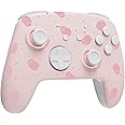 PALPOW Pink Switch Controller Wireless Compatible with Switch/OLED/Lite, Cute Pro Controller Girly with Hall Effect/7 LED RGB Colors/Paddle/Bluetooth/Turbo for Halloween - Ghost